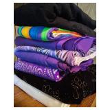 Bring and Colorful Fabric Remnants including Purple Hued Fabric Remnants