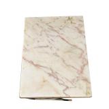 Pretty Vintage Petite Metal and Marble Top / Side Table / Accent Table