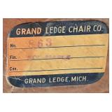 Set of Four Vintage Curved Back Walnut Chairs by Grand Ledge Chair Co.