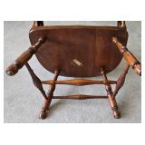 Set of Four Vintage Curved Back Walnut Chairs by Grand Ledge Chair Co.