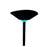 Vintage Torchiere Floor Lamp with Blue / Green Glass Accent