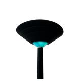 Vintage Torchiere Floor Lamp with Blue / Green Glass Accent