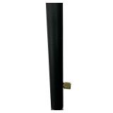 Vintage Torchiere Floor Lamp with Blue / Green Glass Accent