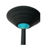 Vintage Torchiere Floor Lamp with Blue / Green Glass Accent