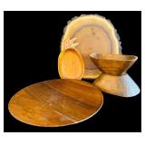 Live Edge Wooden Trivet, Pineapple Shaped Small Bowl and More