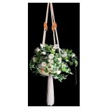 Vintage Hanger and Faux Floral Arrangement