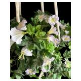 Vintage Hanger and Faux Floral Arrangement