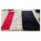 Three Very Large Fabric Remnants