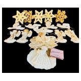 Assorted Christmas Ornaments including Ceramic Ornaments