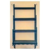 Vintage Wooden Wall Shelf with Ornate Cutouts