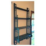 Vintage Wooden Wall Shelf with Ornate Cutouts