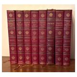 Set of 8 Antique Sir Walter Scott Books by Oxford University Press