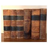 Collection of 6 Antique Medical Books with Leather Bindings