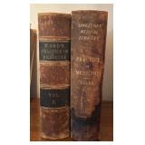 Collection of 6 Antique Medical Books with Leather Bindings