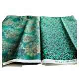 Fabric Remnants including Three Yards of White Lace