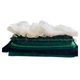 Fabric Remnants including Three Yards of White Lace