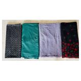 Four Large Fabric Remnants