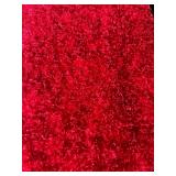 White and Red Large Incredibly Soft Fabric Remnants