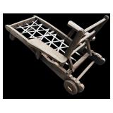 Vintage Wooden Deck Chair and Wooden Lounger