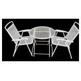 Pair of Metal Patio Chairs and Table / Metal Patio Bistro Set