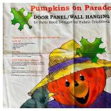 Fall Home Decorating Aides including Pumpkins on Parade Door Panel Hanging