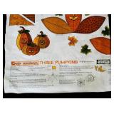 Fall Home Decorating Aides including Pumpkins on Parade Door Panel Hanging