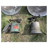 Mixed Vintage Lot - Metal Dairy Tote, Blow Torches, Lights
