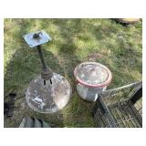 Mixed Vintage Lot - Metal Dairy Tote, Blow Torches, Lights