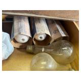 Everything On & In Cabinet - Tools, Xmas Lights, Light Bulbs