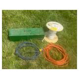 Extension Cords, 5/8" Rope, Tool Box & Contents