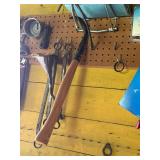 Tools, Lawn Care items & Vintage Items on Wall