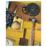 Tools, Lawn Care items & Vintage Items on Wall