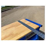 Like New Blue Yukon 46" Mobile Workbench With Butcher Block Top 2 of the casters are 360