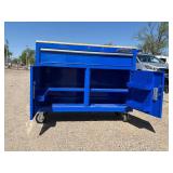 Like New Blue Yukon 46" Mobile Workbench With Butcher Block Top 2 of the casters are 360