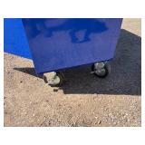 Like New Blue Yukon 46" Mobile Workbench With Butcher Block Top 2 of the casters are 360