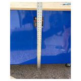 Like New Blue Yukon 46" Mobile Workbench With Butcher Block Top 2 of the casters are 360