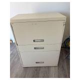 Wide Metal File Cabinet With Cabinet Doors That Open The Full Length. Great for parts and tool storage