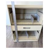 Wide Metal File Cabinet With Cabinet Doors That Open The Full Length. Great for parts and tool storage