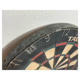 Vitage The tavern, full-size bristle board, bristle dartboard, unused, 1 1/4 inch metal trimmed