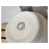 Mixed Lot Vintage Redwing USA number 850 double handled vase HAEGER number 649 USA pigeon seated, & Goodwin Bros. handled bowl stoneware