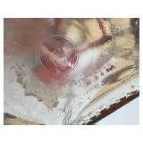 Mid-century modern, vintage, glass half gallon, cast clay grade AA milk, red River valleys, finest bottle with original cork 60 Sweet Court trademark