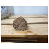 Mid-century modern, vintage, glass half gallon, cast clay grade AA milk, red River valleys, finest bottle with original cork 60 Sweet Court trademark