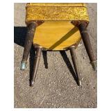 Masland Dura leather company out of Philadelphia, PA, sewing chair, vintage, hidden storage sewing stool cushion seat opens up *Extra Ship Cost