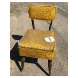 Masland Dura leather company out of Philadelphia, PA, sewing chair, vintage, hidden storage sewing stool cushion seat opens up *Extra Ship Cost