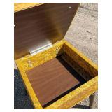 Masland Dura leather company out of Philadelphia, PA, sewing chair, vintage, hidden storage sewing stool cushion seat opens up *Extra Ship Cost