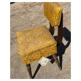 Masland Dura leather company out of Philadelphia, PA, sewing chair, vintage, hidden storage sewing stool cushion seat opens up *Extra Ship Cost