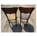 Two antique oak bentwood frame chairs *Extra Ship Cost