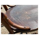 Two antique oak bentwood frame chairs *Extra Ship Cost