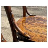 Two antique oak bentwood frame chairs *Extra Ship Cost