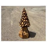 21" Tall Chainsaw Carved Morel Mushroom - Really Well Done